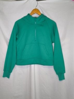 Laslulu Small Teal Fleece Zip-Up Pullover Hoodie